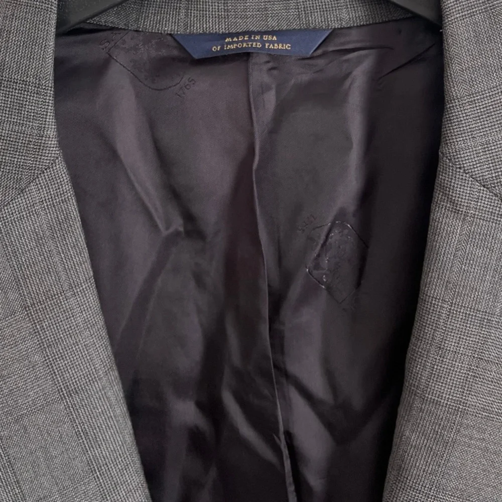 Brooks Brothers Saxxon Wool Madison 1818 Suit Jacket Size 46L